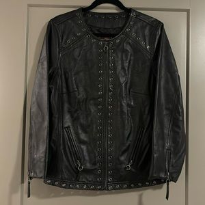 Bradley By Bradley Bayou | Black Genuine Leather Jacket Women- LP